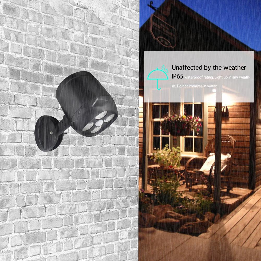 4LED Motion Sensor Spotlight Waterproof Garden Wall Light Street Security Lamp High Color Rendering Long Service Life